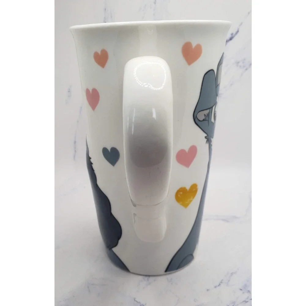 Lady and the Tramp White Love and Hearts Disney Tall 6 Inch Coffee Mug